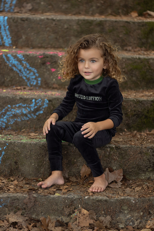 Stud Logo Velour Pajamas