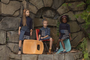Denim Plaid Skirt