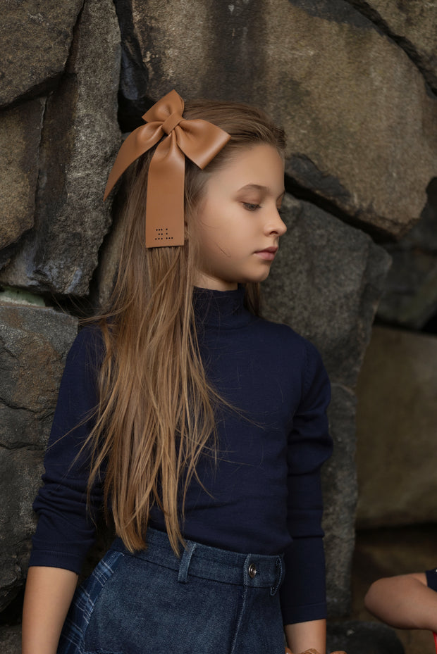 Perforated Leather  Bow