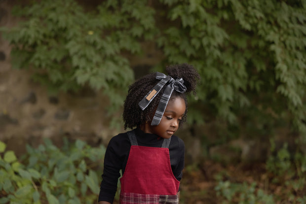 Denim Plaid Pinafore Jumper