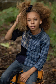 Denim Plaid Boys Shirt