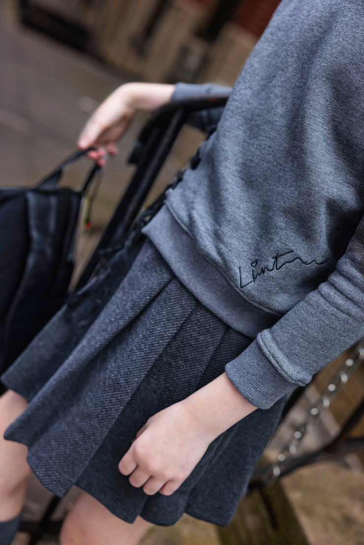 Yarn Stitched Sweater-Grey