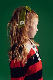 Velvet Logo Patch Bow