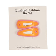 Stripe Acetate Snap  Clip 2 Pack