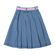 Denim Belt Skirt