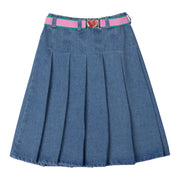 Denim Belt Skirt