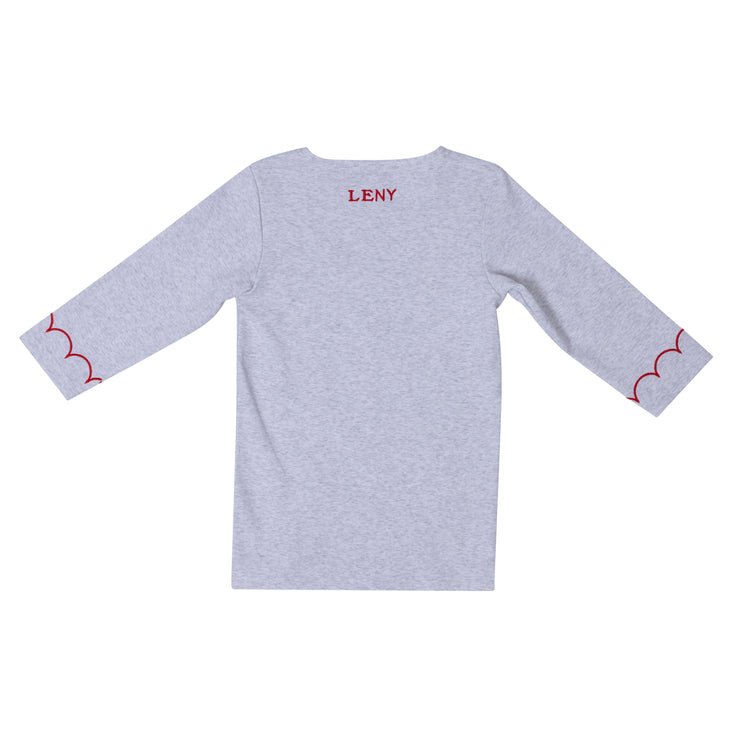 Scalloped Embroidery Tee