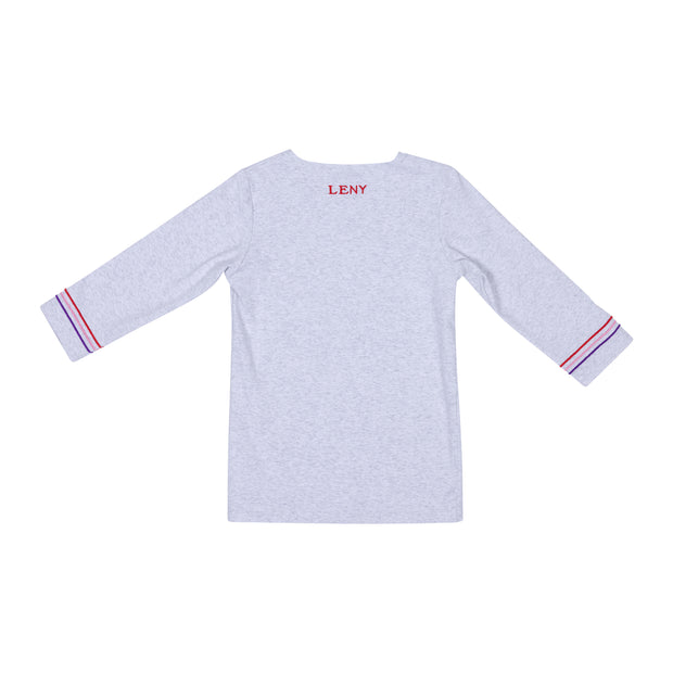 Stripped  Embroidery Tee