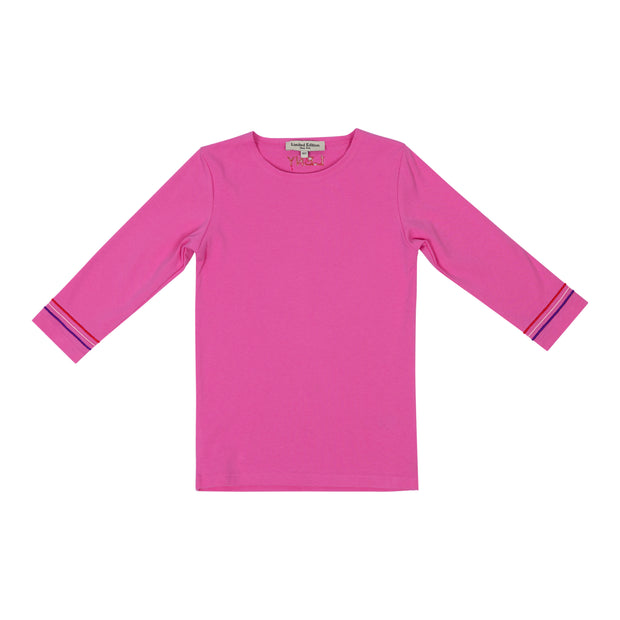 Stripped  Embroidery Tee