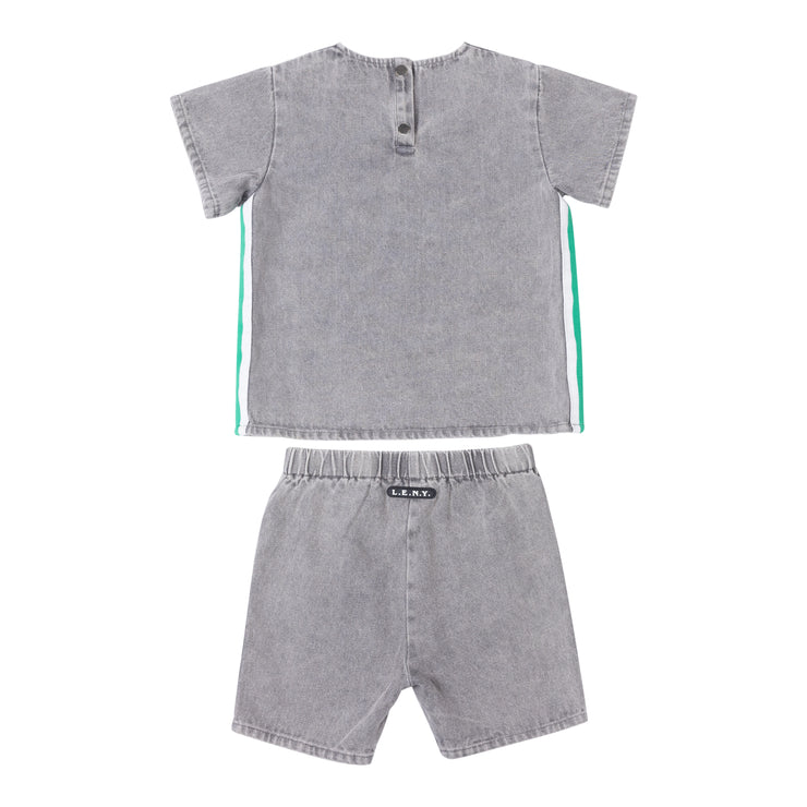 Denim Belt   Boys Set-Toddler