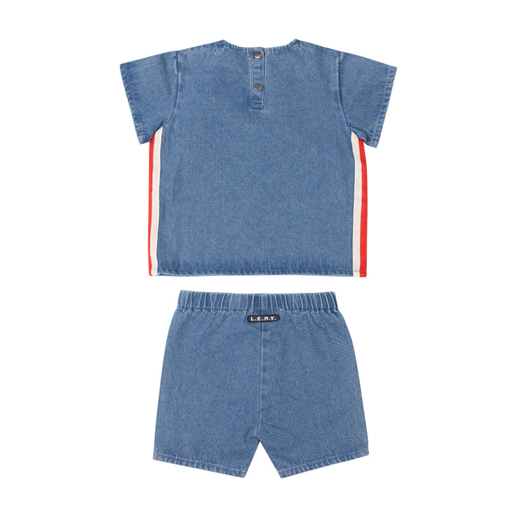 Denim Belt   Boys Set-Toddler