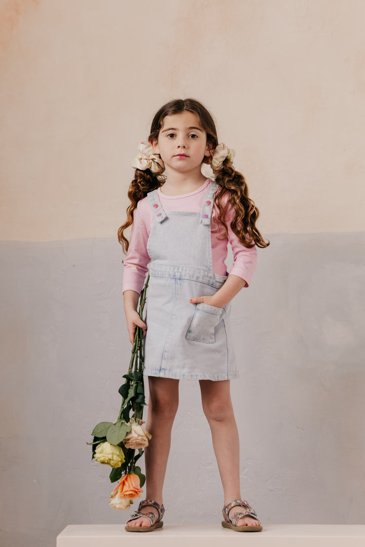 pink pinafore dress courdoroy cotton with frills Margo comes in our latest mint shade alongside pink and yellow options Girls Pinafore Dress for little