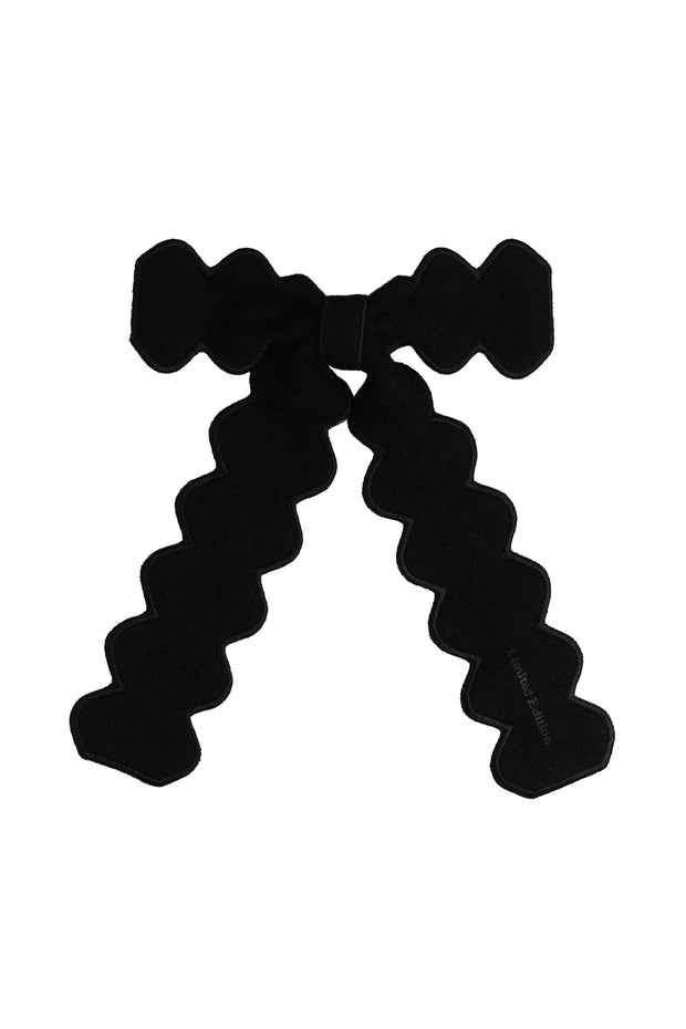 Scalloped Wool Bow