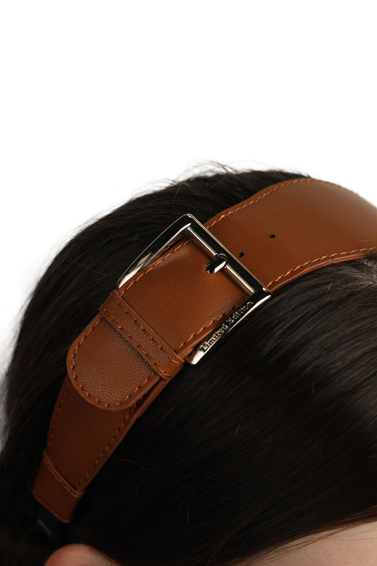 Leather Buckle Soft Headband