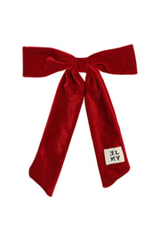 Velvet Logo Patch Bow