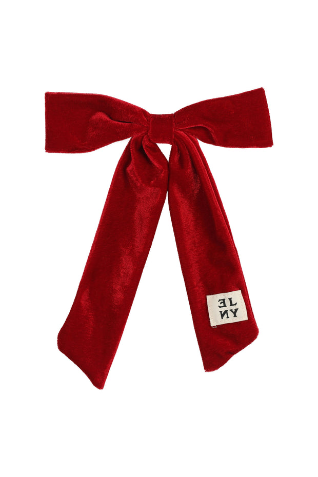 Velvet Logo Patch Bow