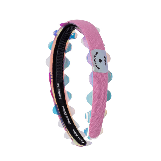 Iridescent Scalloped Edge Headband