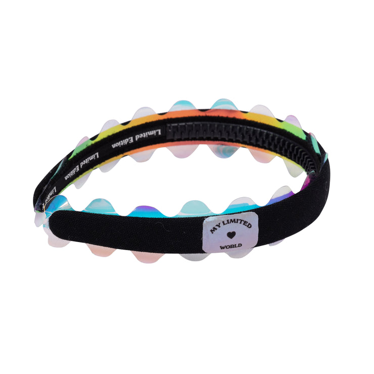 Iridescent Scalloped Edge Headband