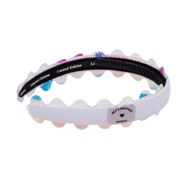 Iridescent Scalloped Edge Headband