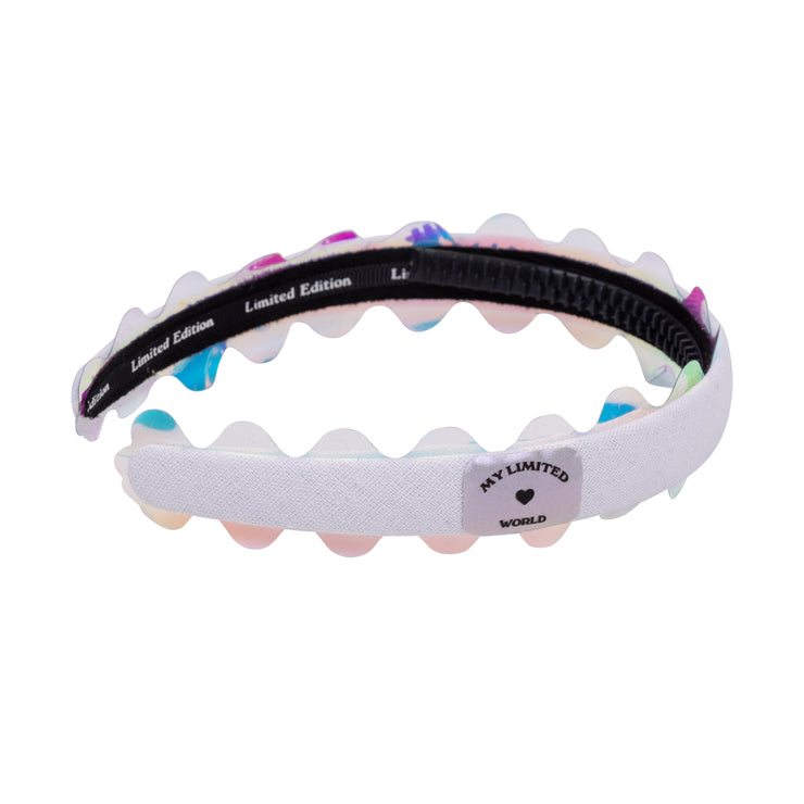 Iridescent Scalloped Edge Headband