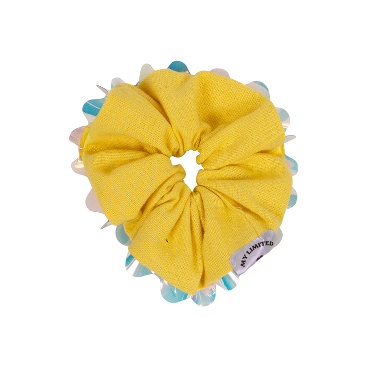 Iridescent Scalloped Edge Scrunchie