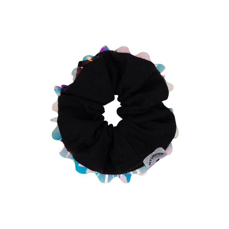 Iridescent Scalloped Edge Scrunchie