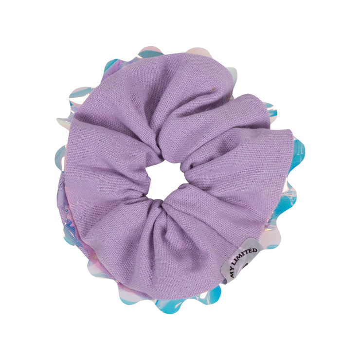 Iridescent Scalloped Edge Scrunchie