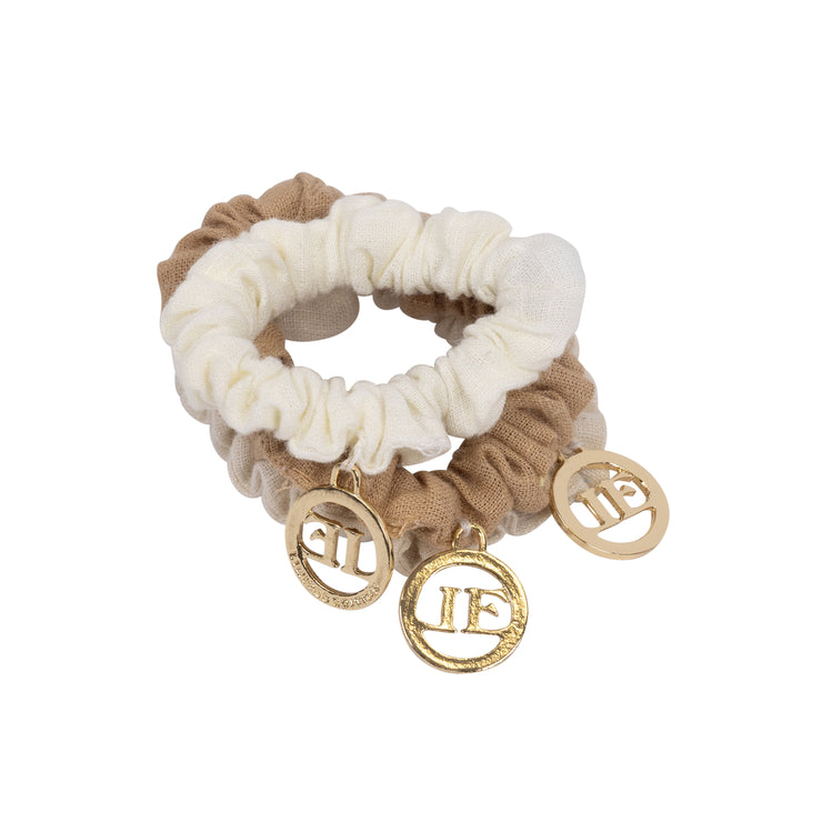 Linen 3 Pack Mini Scrunchie