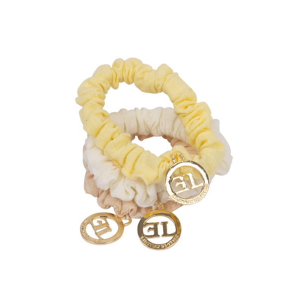 Linen 3 Pack Mini Scrunchie