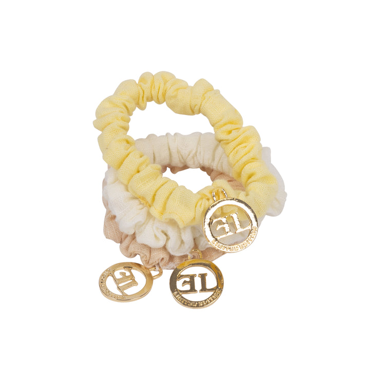 Linen 3 Pack Mini Scrunchie