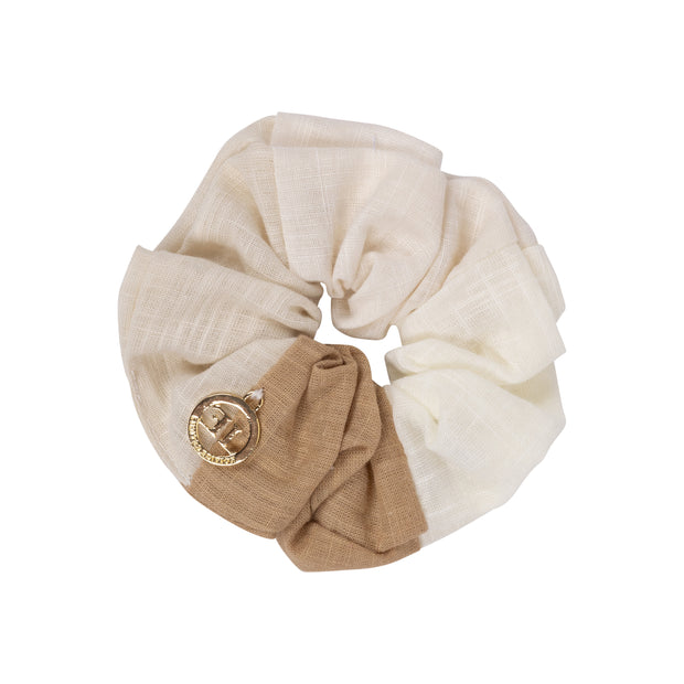 Multi Linen Scrunchie