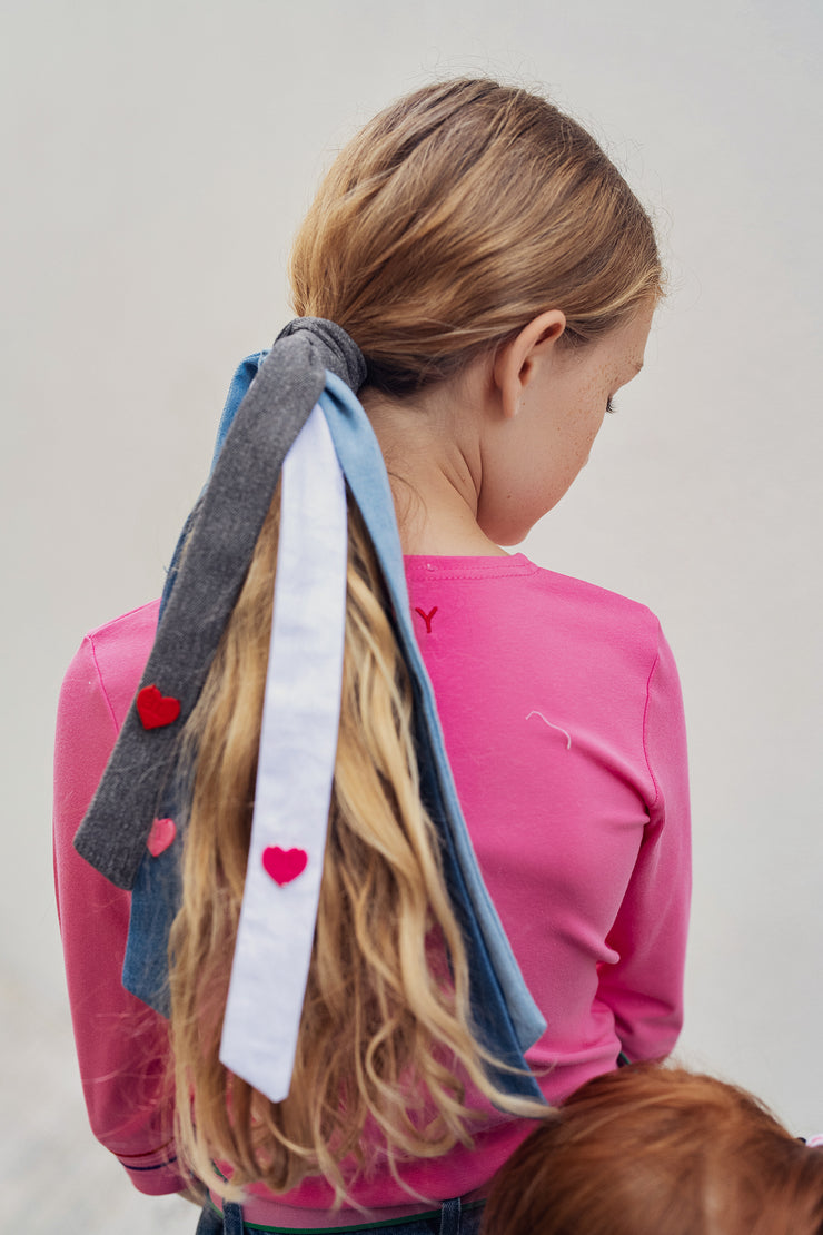 Denim Twilly With Heart