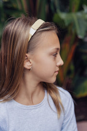 Denim Headband with Acrylic Plate