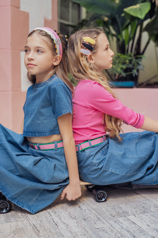 Iridescent Scalloped Edge Headband