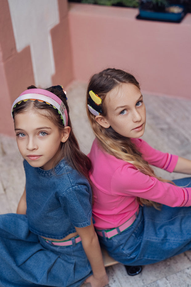 Iridescent Scalloped Edge Headband