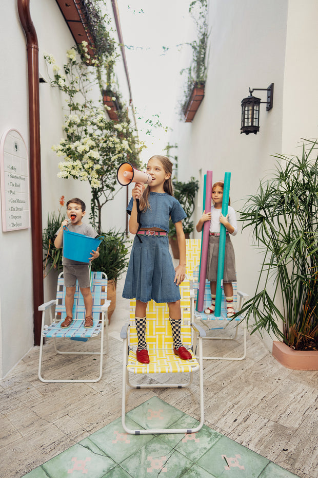 Denim Belt Skirt