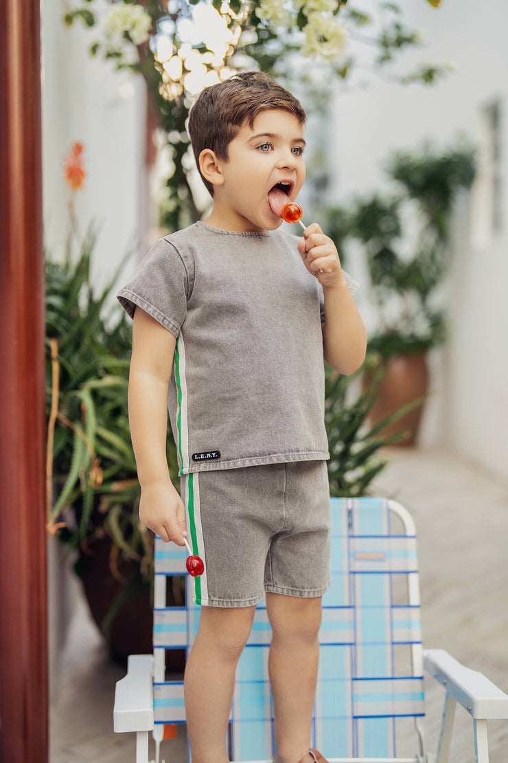 Denim Belt   Boys Set-Toddler