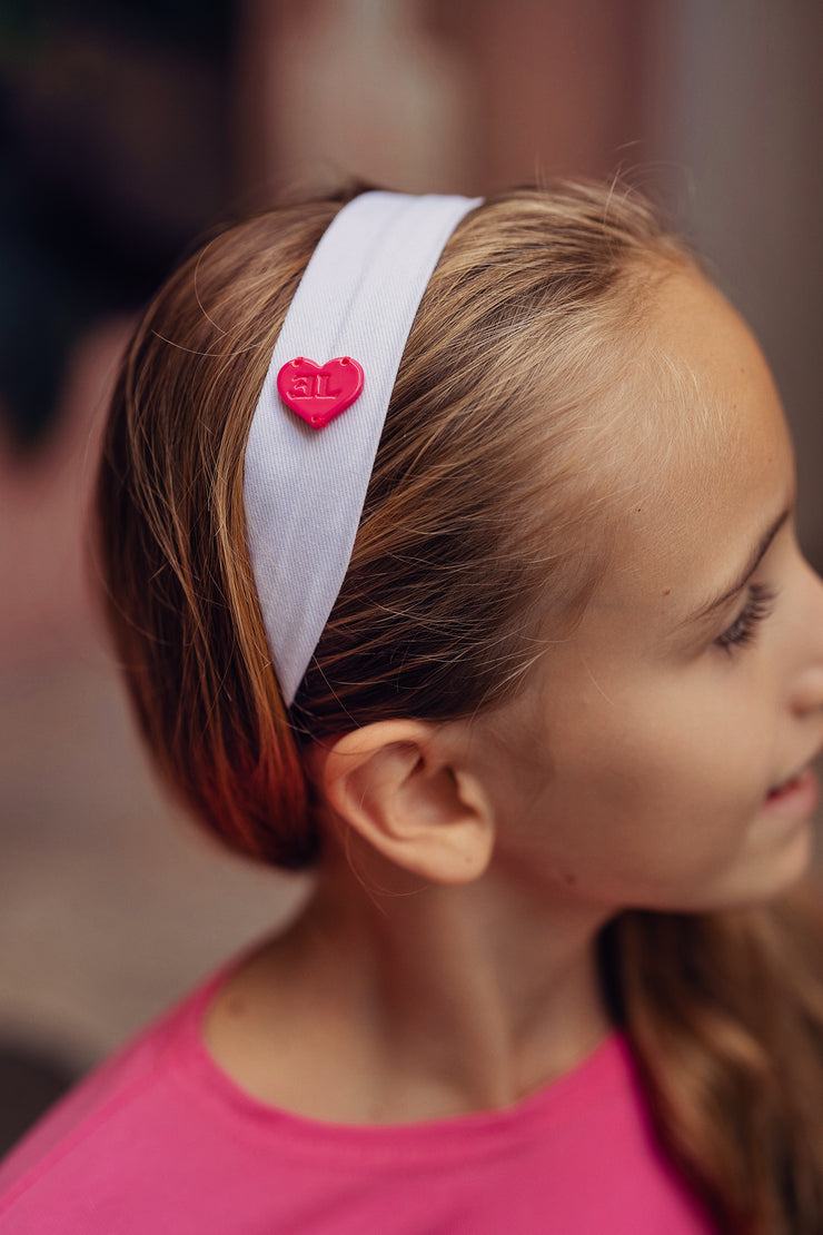 Denim Heart Plate Hairband