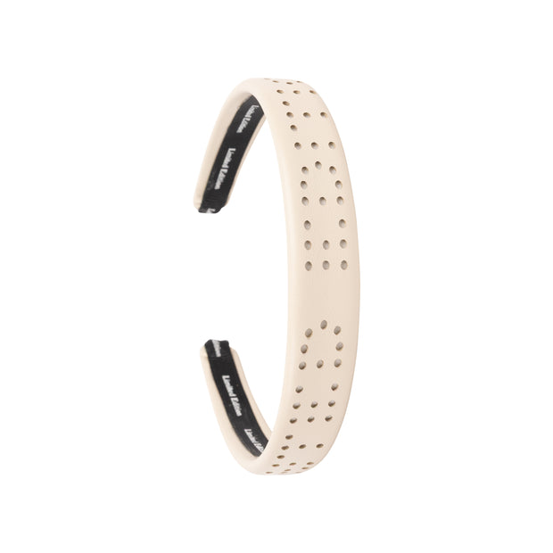 Perforated Leather Logo Headband