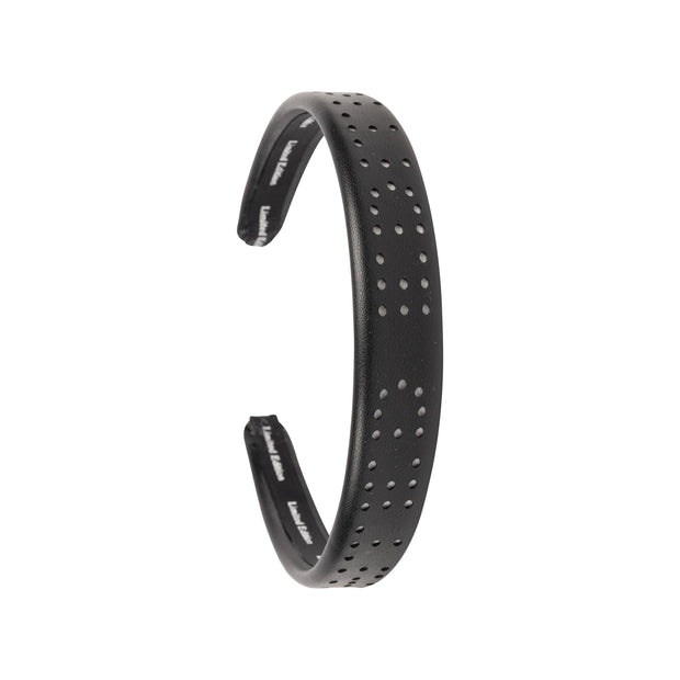 Perforated Leather Logo Headband