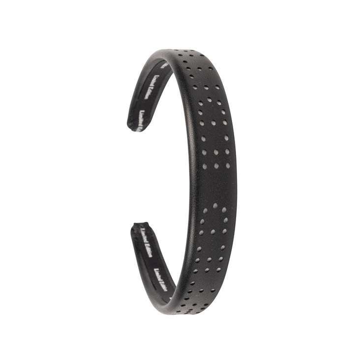 Perforated Leather Logo Headband