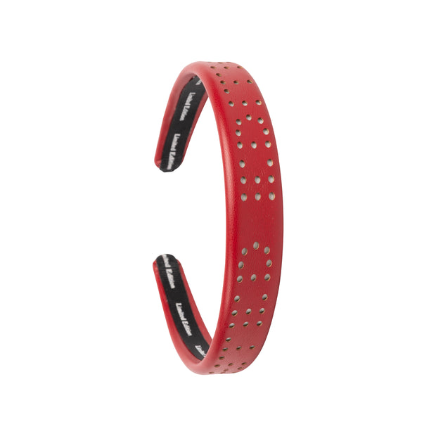 Perforated Leather Logo Headband