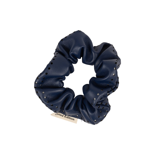 Perforated Leather Scrunchie