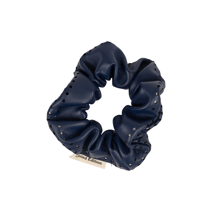 Perforated Leather Scrunchie