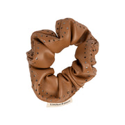 Perforated Leather Scrunchie