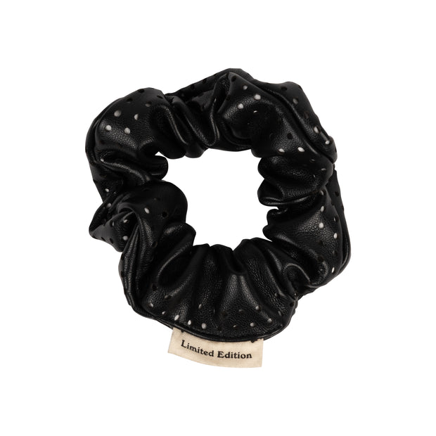 Perforated Leather Scrunchie