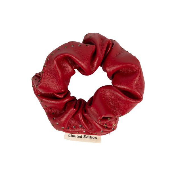 Perforated Leather Scrunchie