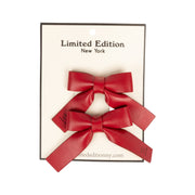 Mini Perforated Leather Bow 2- Pack