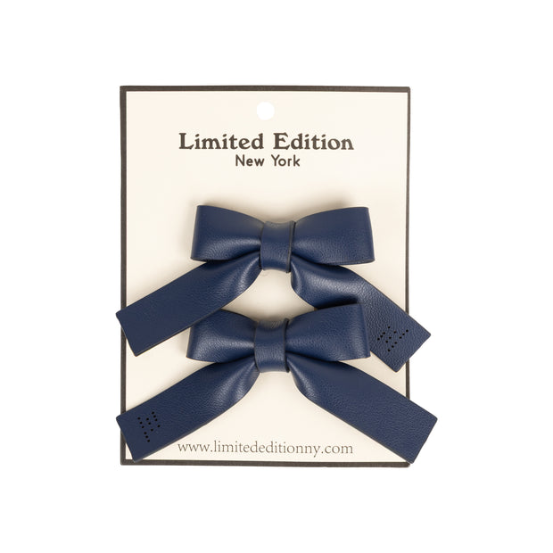 Mini Perforated Leather Bow 2- Pack