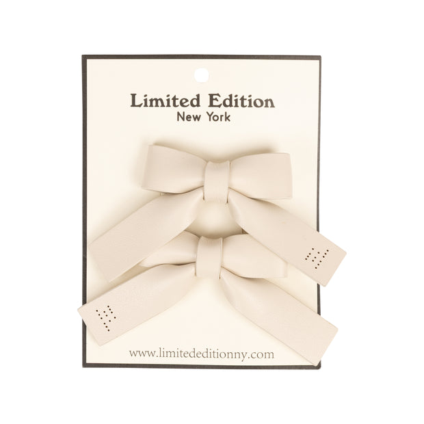 Mini Perforated Leather Bow 2- Pack
